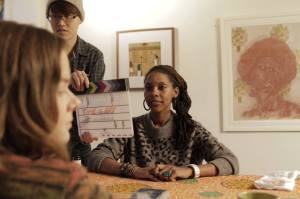 Jocelyn James giving a reading