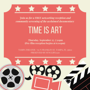 tampa, time is art, screening, tampa palace, sept 27